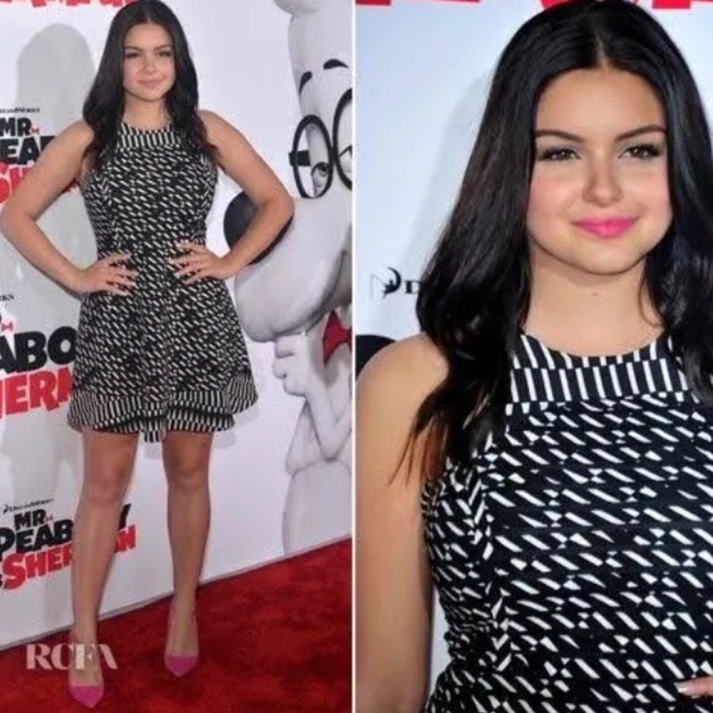 Black and White Geometric Pattern Parker Skater Dress